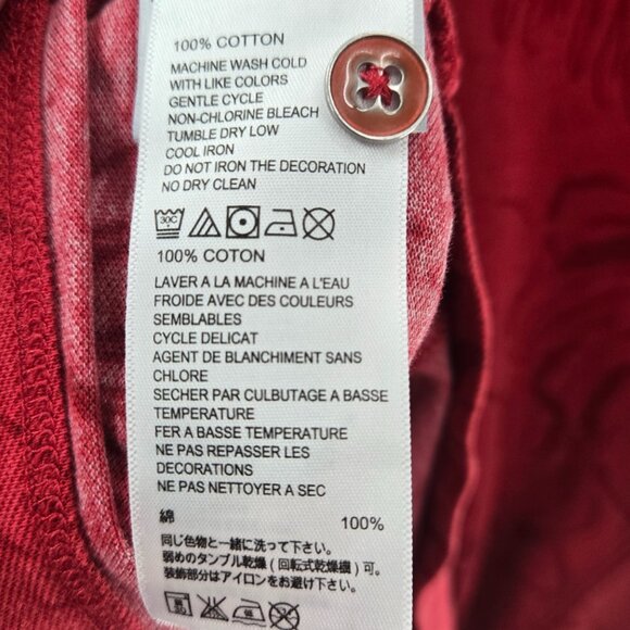 Tommy Bahama Red Santiago MLB Washington Nationals 100% Cotton Polo Shirt Large - Picture 10 of 12